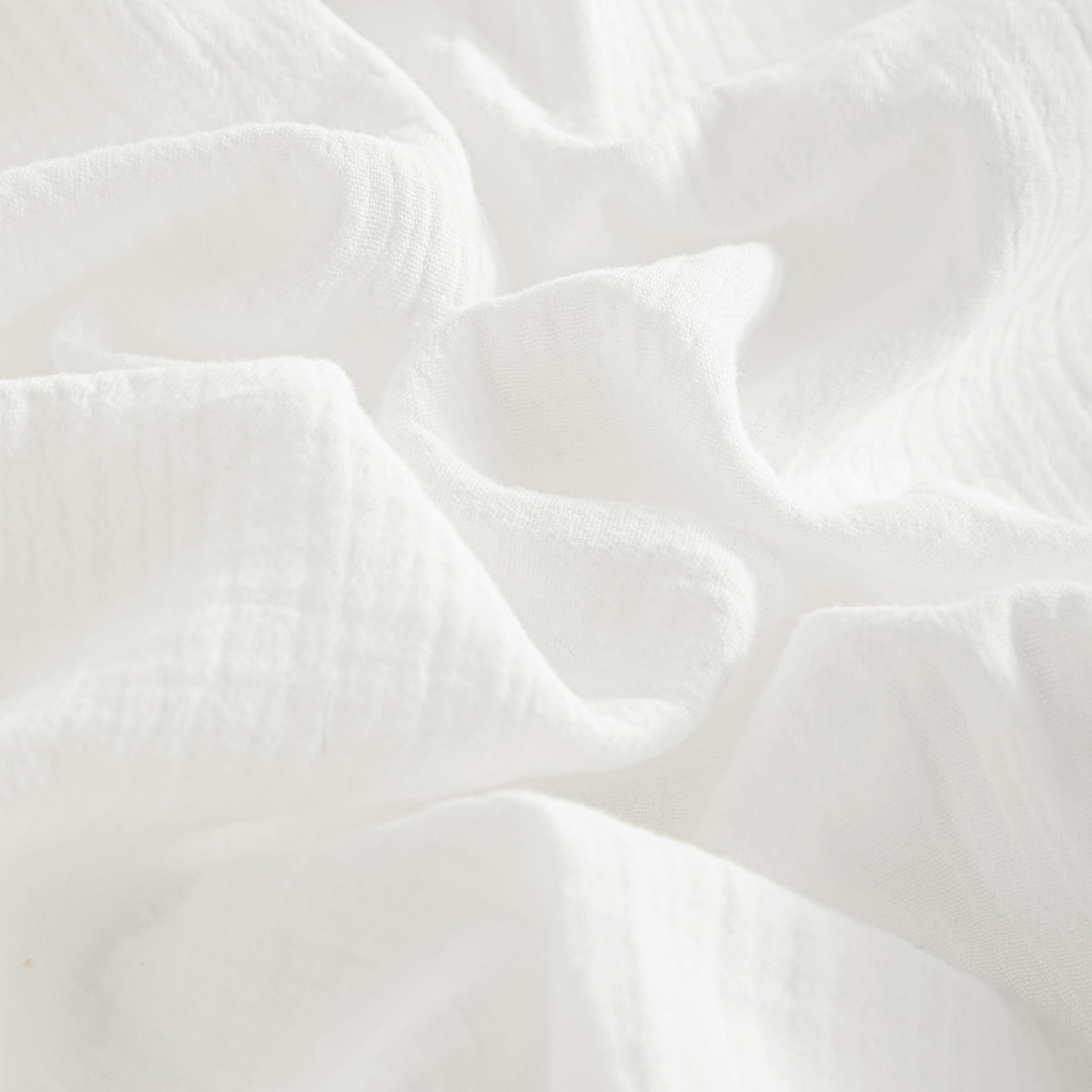 NTBAY Paquete de 2 sábanas de muselina de algodón para cuna, suaves y transpirables, de doble capa, 24 x 38 pulgadas, para colchones de cuna pequeña y niños, niñas, unisex, color blanco, 24 x 38