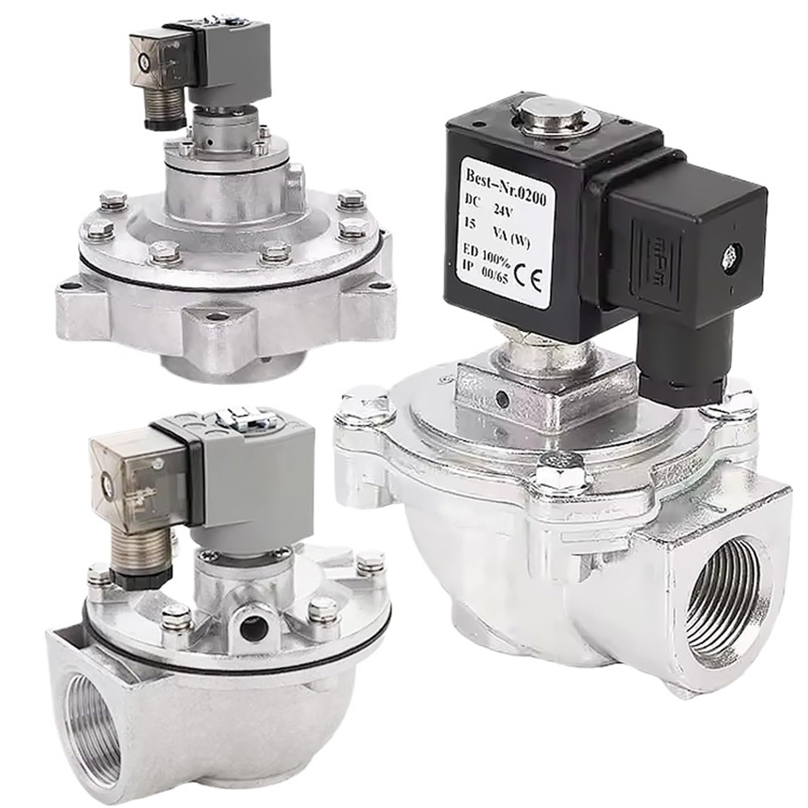 Vanne d'impulsion DMF-Y-50S DC24V électromagnétique à angle droit pour dépoussiéreur