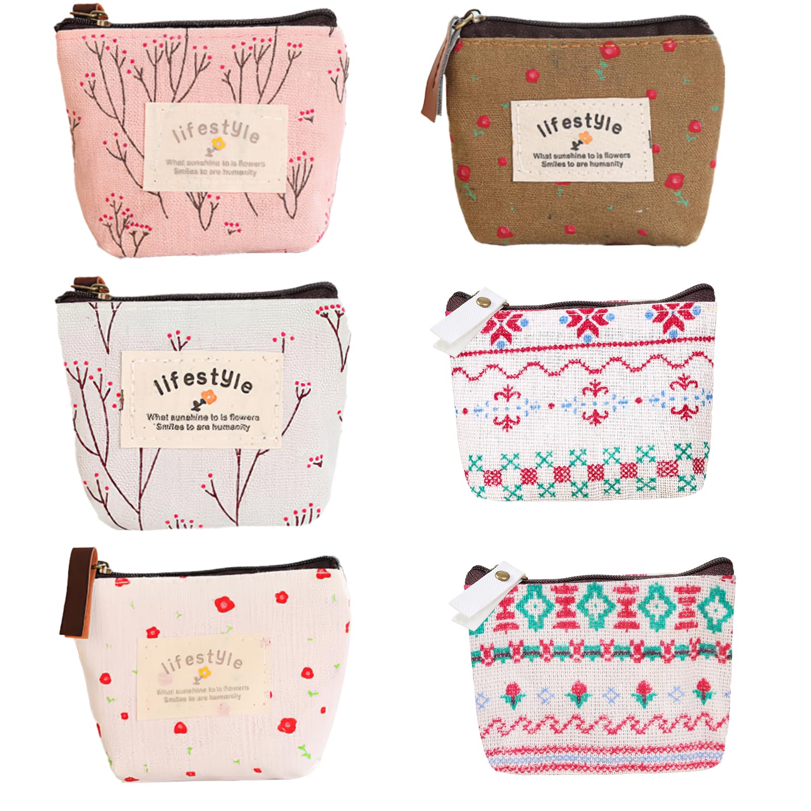 6 Pcs Cute Coin Purse for Women - Mini Coin Pouches, Small Pouch for Coins, Multi-Color Small Coin Pouch for Women, Portable Small Coin Purse for Kids and Adults Daily Use-image-25