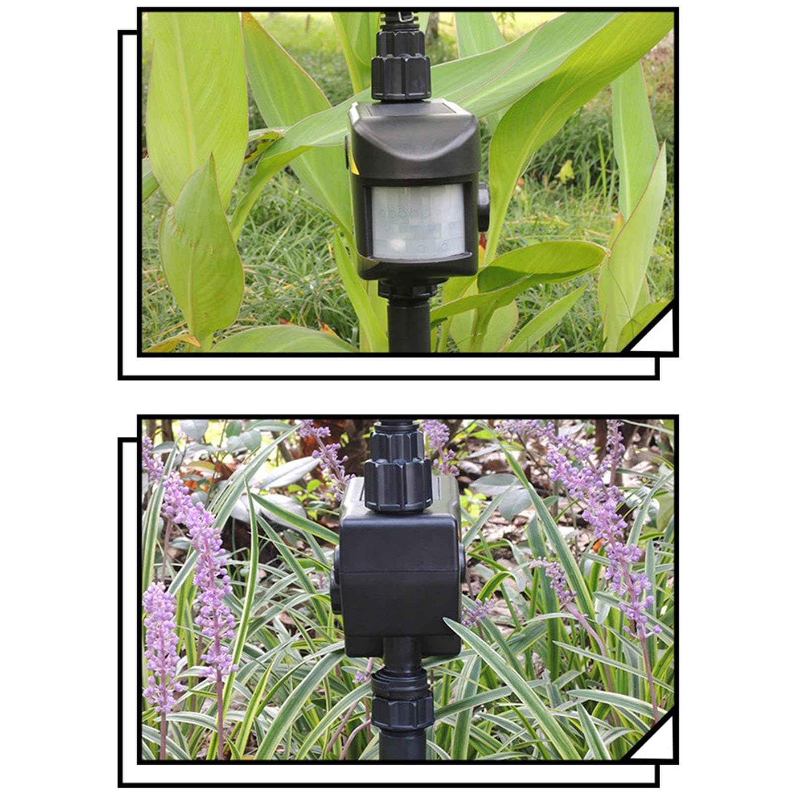 Aspersor activado por movimiento, disuasorio de animales alimentado por energía solar, espantapájaros de chorro de agua, solución de control de plagas para protección del jardín