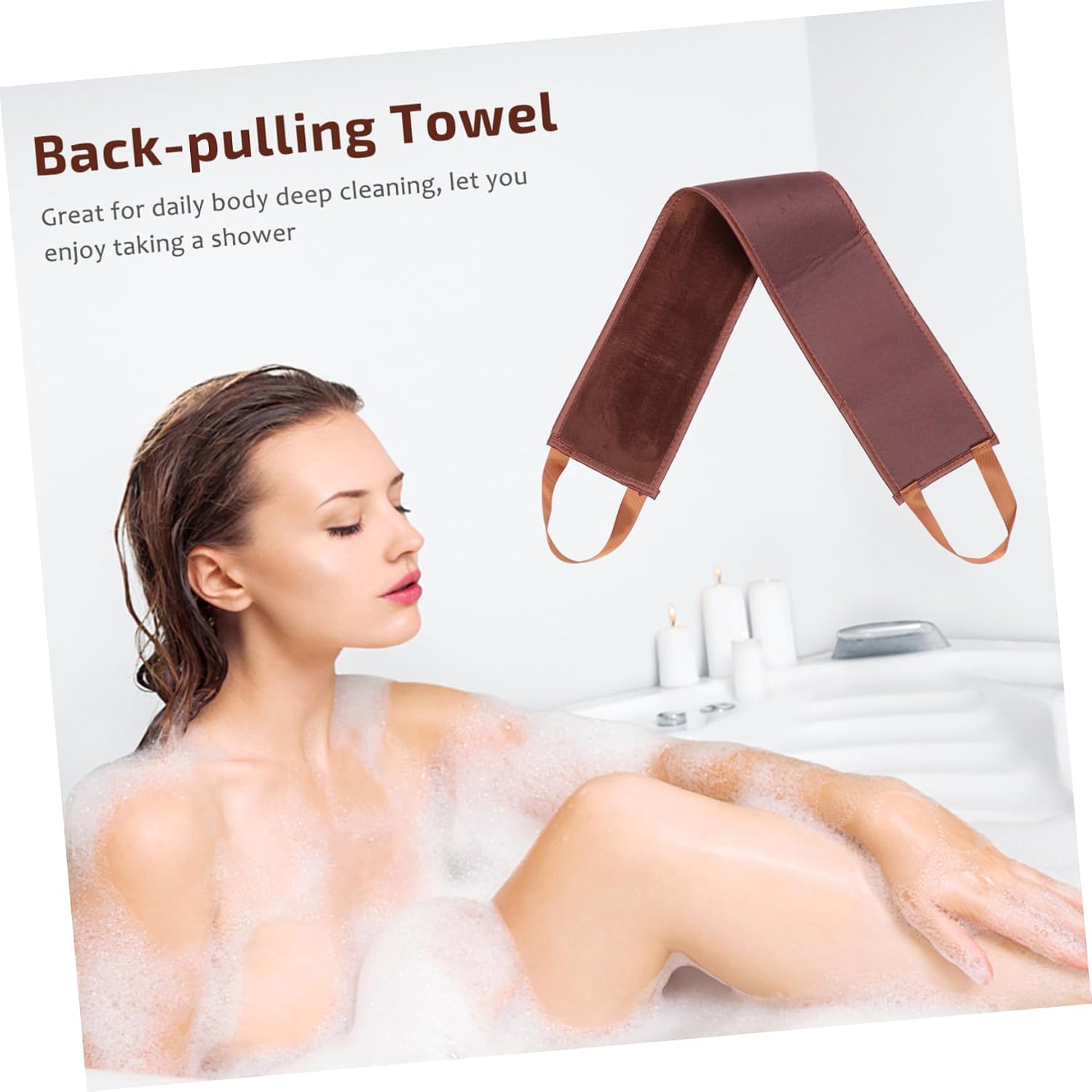 Back Stretching Strip Self Tanning Applicator Tool for Easy Lotion Application Back Brown Color for Spa Shower Use Saving Emulsion Wiping
