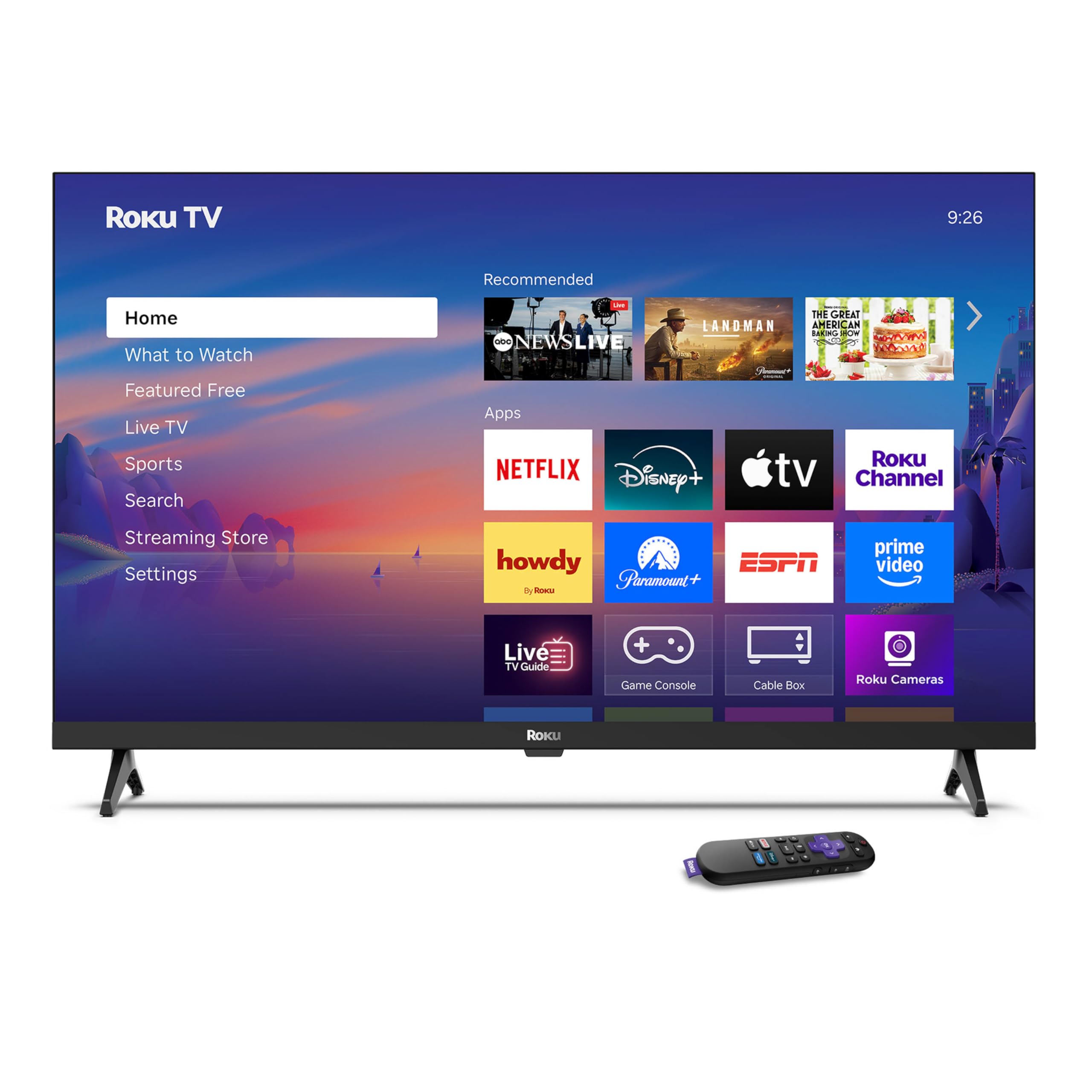 Roku Smart TV 2025 – 32-Inch Select Series, 720p HD TV – Roku TV with Voice Remote – Flat Screen LED Television with Wi-Fi for Streaming Live Local News, Sports, Family Entertainment