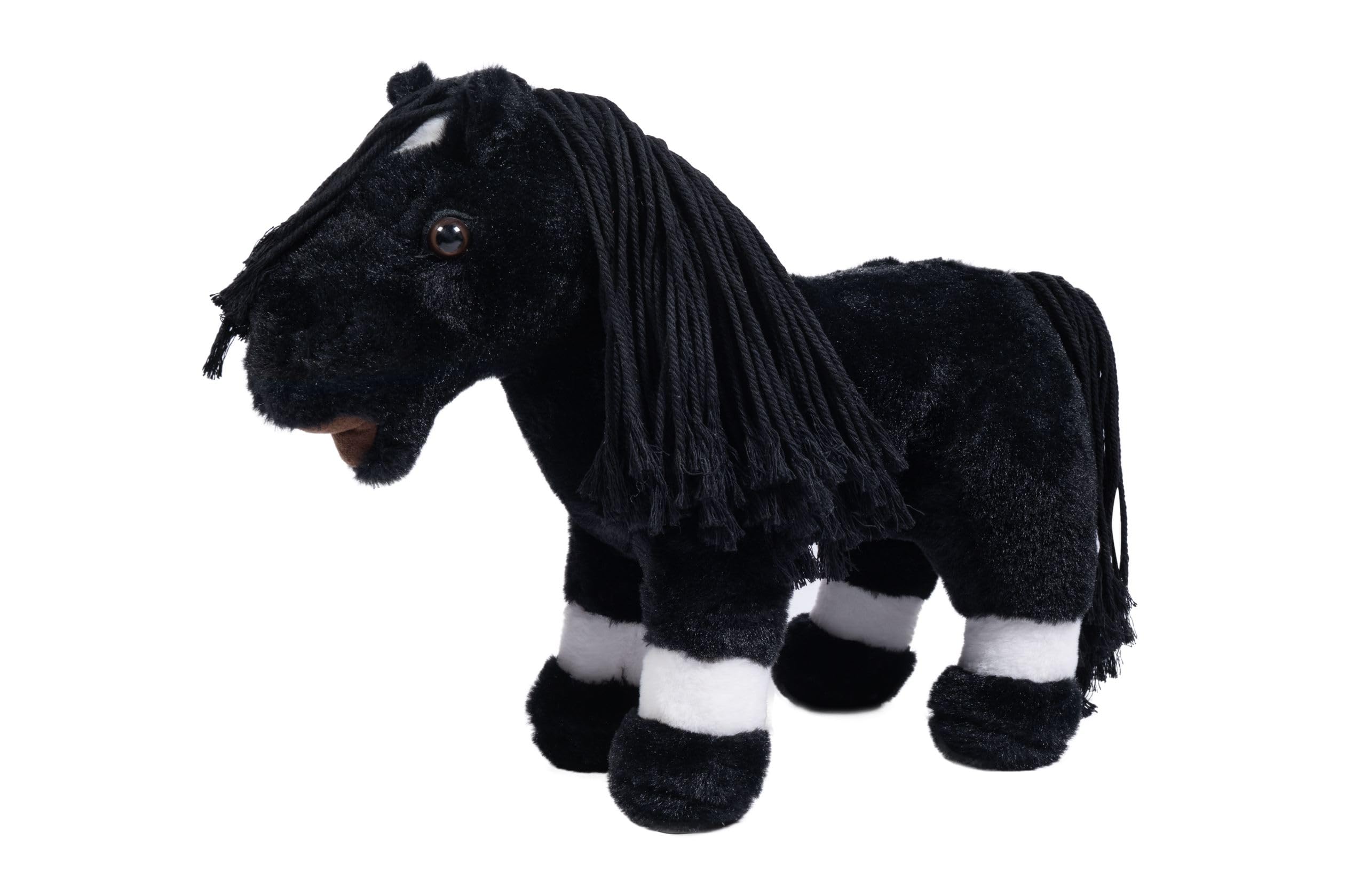 HKM Poney câlin Noir St avec pelage ultra doux et stable