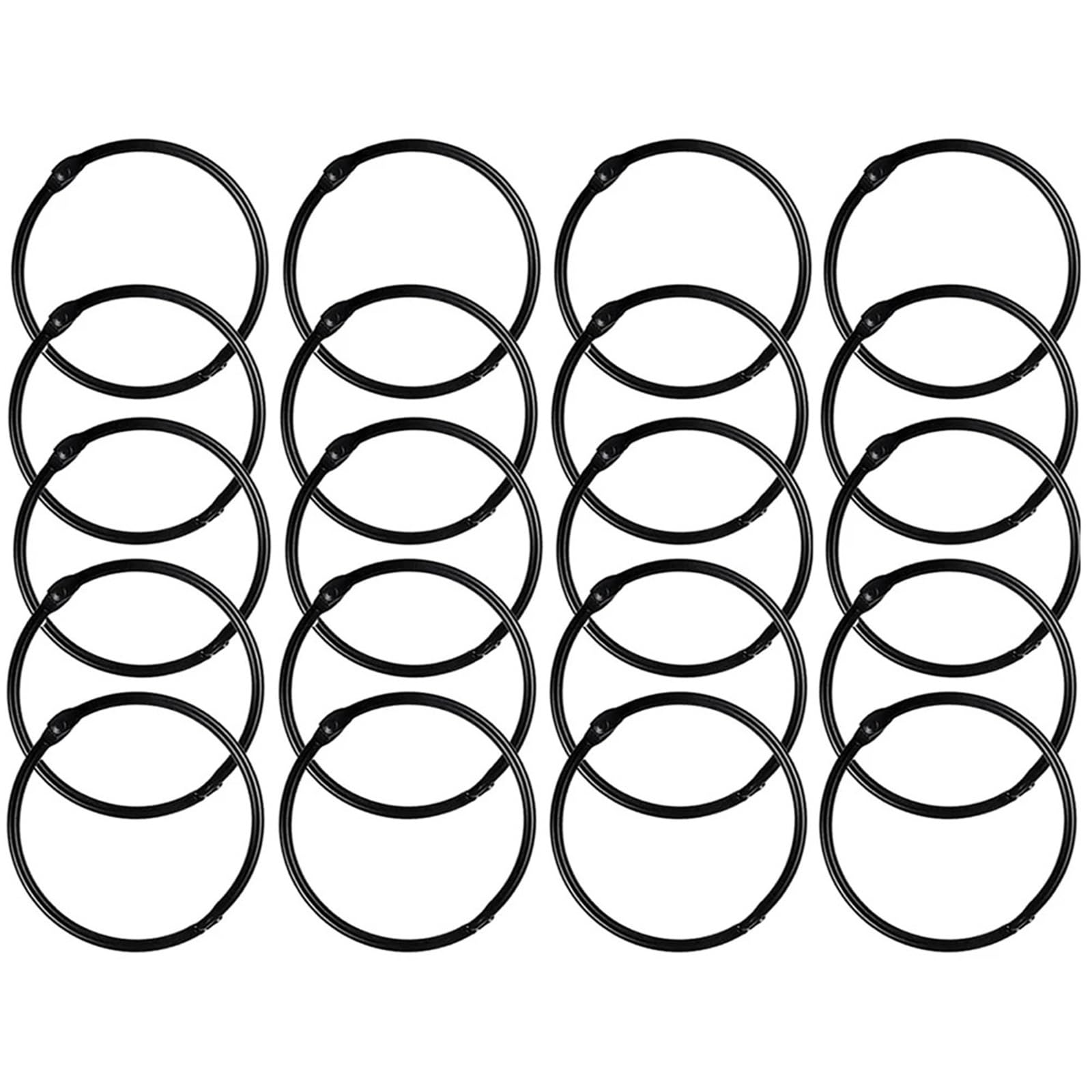 Hooks Clips for Drapes, 100Pcs Open 50mm Round Rings Shower Curtain Clips Metal
