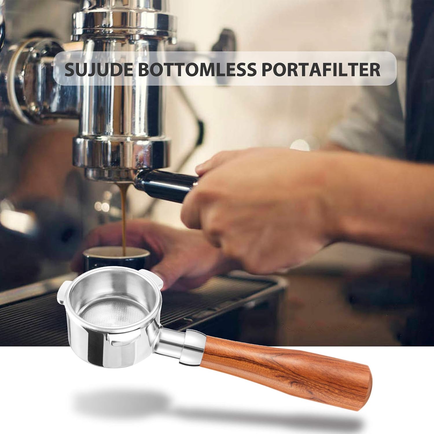 Weekly Top Sale 51mm Bottomless Portafilter Naked Portafilter - Fits 51mm Delonghi Espresso Machines EC0680 and EC0685 Series with 1 Cup filter Basket, Dual Function Spoon Included(Black) Super Cheap 🛒 51mm Bottomless Portafilter Naked Portafilter - Fits 51mm Delonghi Espresso Machines EC0680 and EC0685 Series with 1 Cup filter Basket, Dual Function Spoon Included(Black)