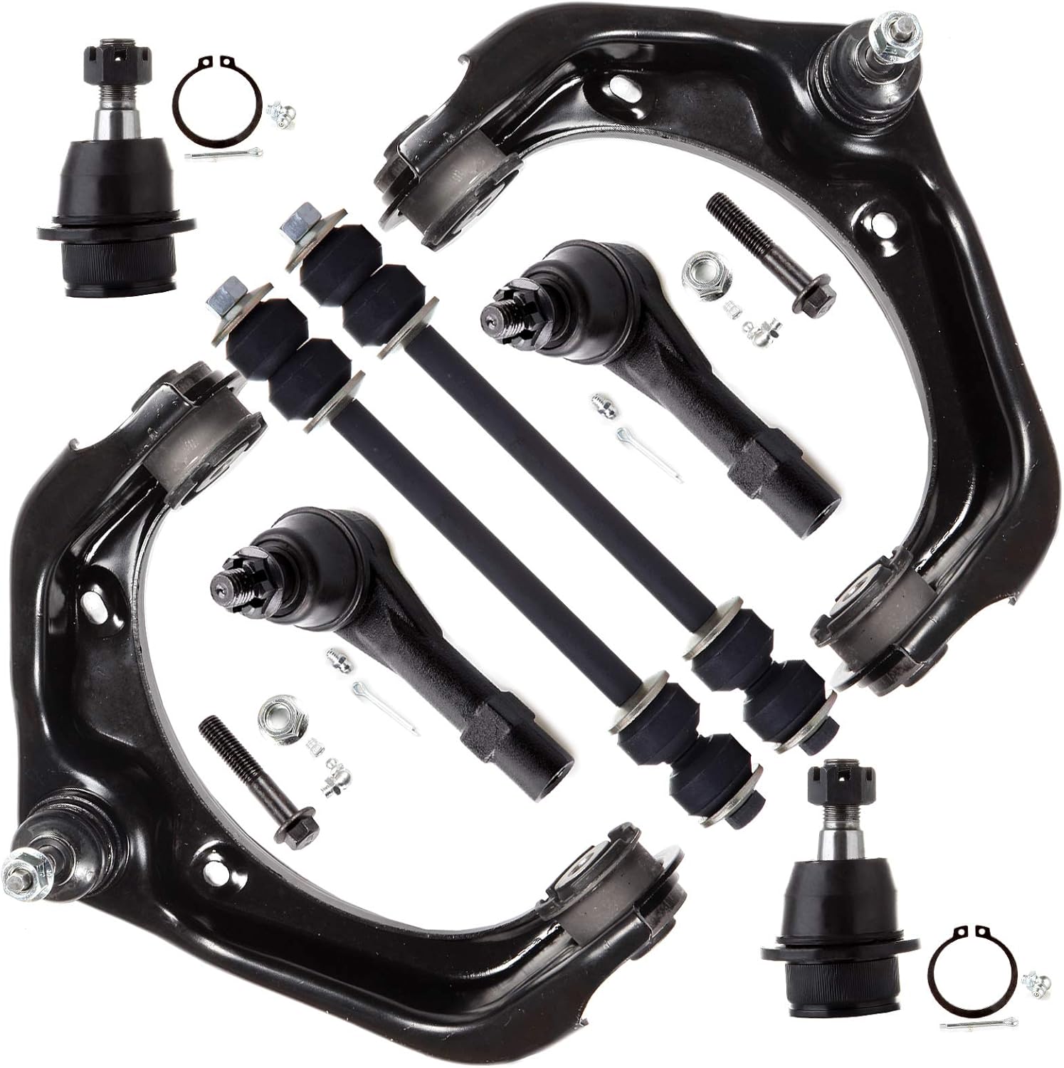 ASAPE Front Control Arm And Ball Joint Tie Rod Suspension Kit Replacement for 2006-2010 for Mercury Mountaineer 2007-2010 for Ford Explorer Sport Trac - 8PCS Set