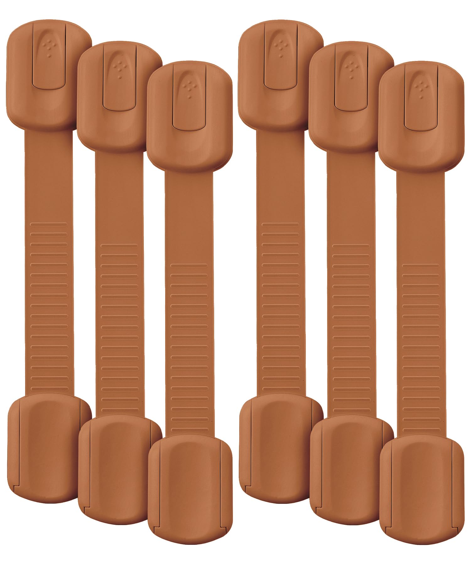 Bates- Child Safety Strap Locks, 6 Pack, Reno Sand, Baby Cabinet Locks with Adjustable Strap Length