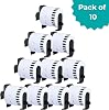 10 Rolls DK-22205 Continuous Paper Address Label Sticker, 62mmW x 30.48mL, for Brother QL Label Printer QL-800 810W 820NWB 500 550 570 650TD 700 710W 720NW 1050 1060N 1100 1110NWB, With 10 Holders