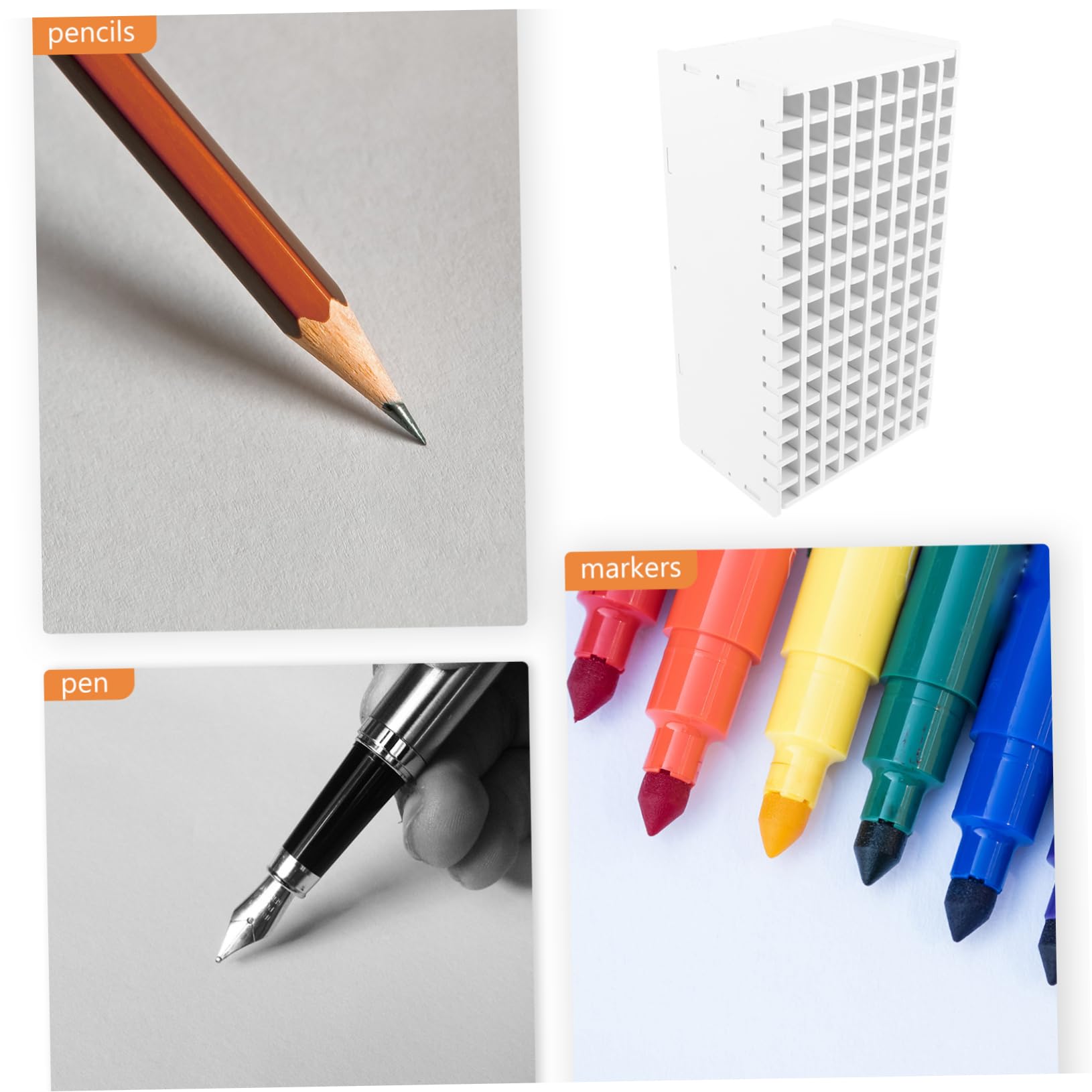 Portamatite da Scrivania in Legno Multi-funzione Scomparti Robusti, Organizer per Pennarelli per Back To School Party e Ufficio