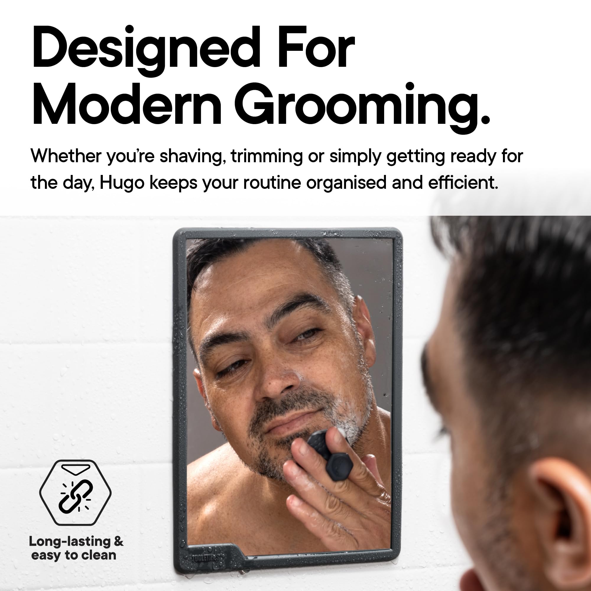 TOOLETRIES Hugo Maxi Large Fog-Reducing Shower Mirror