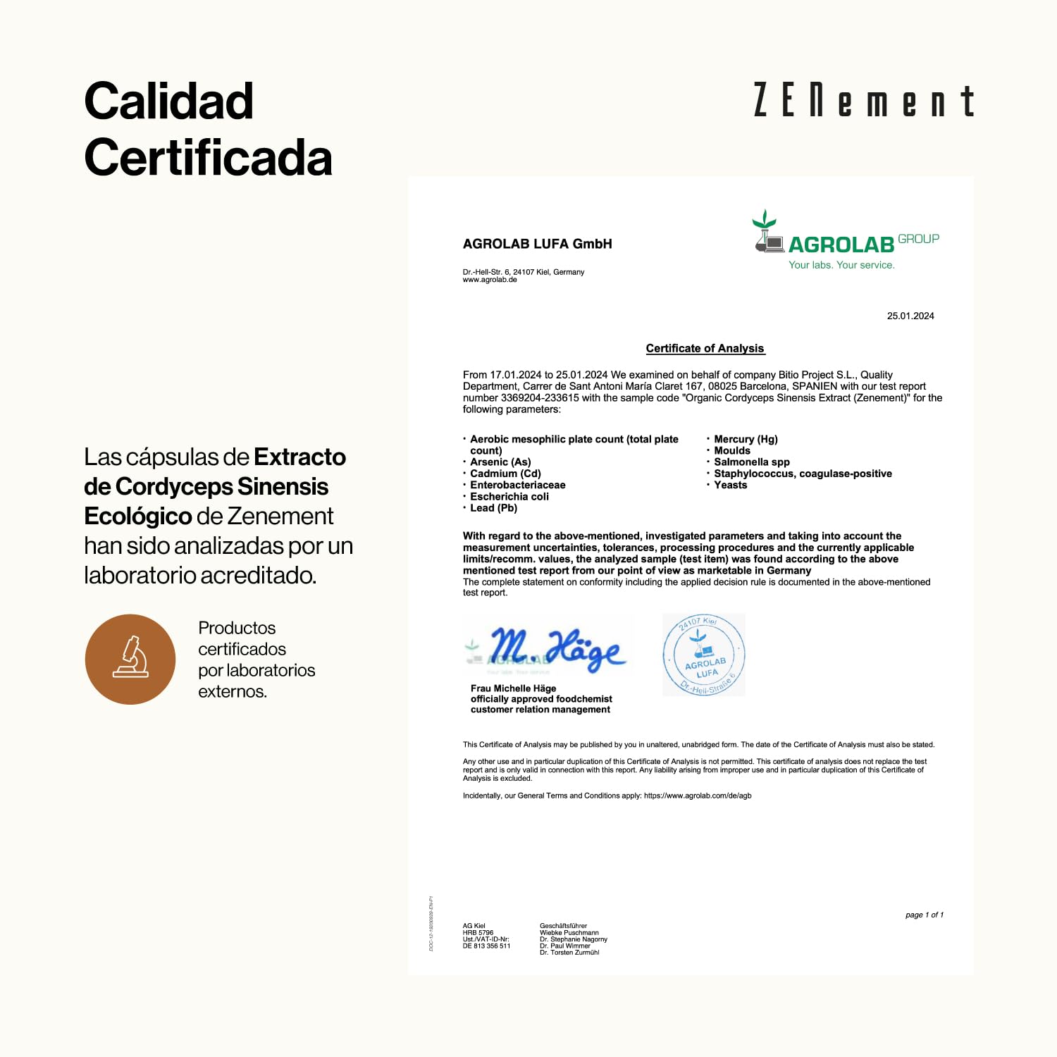 Cordyceps Sinensis Ecológico, 180 cápsulas veganas para 6 meses | Extracto (CS-4) 10:1 = 6.500 mg con 40% Polisacáridos | Energía, Reduce el Cansancio y la Fatiga | Vegano, Sin Aditivos | Zenement