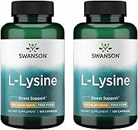 Vista 1 de Swanson L-lisina de forma libre de aminoácidos 500 miligramos 100 cápsulas (paquete de 2)