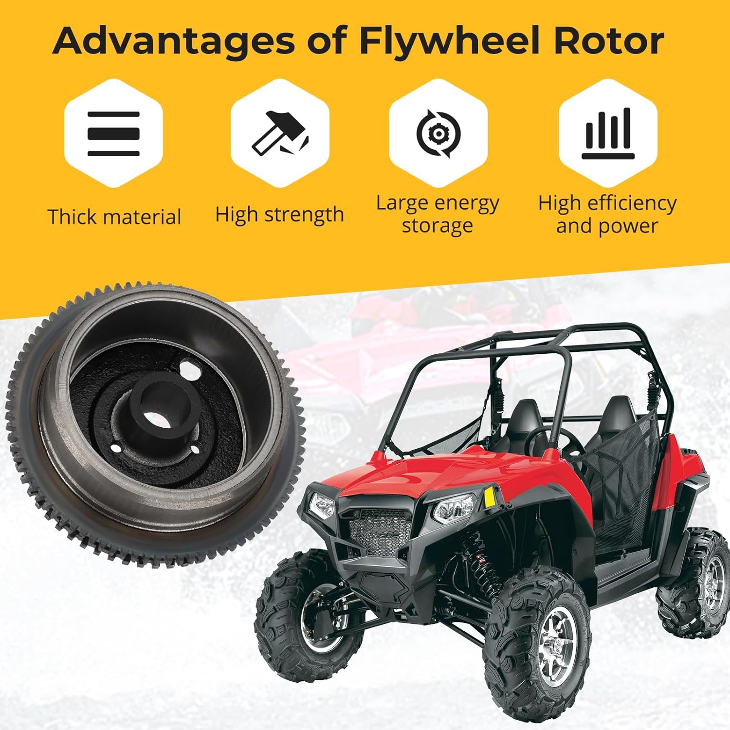 M MATI Flywheel Rotor for Polaris Ranger 800 Mid-Size EFI EFI EPS Crew Crew EPS 2013-2014 RZR 800 EPS 2013-2014 Sportsman 800 EFI Big Boss Forest 2012-2014 4013968