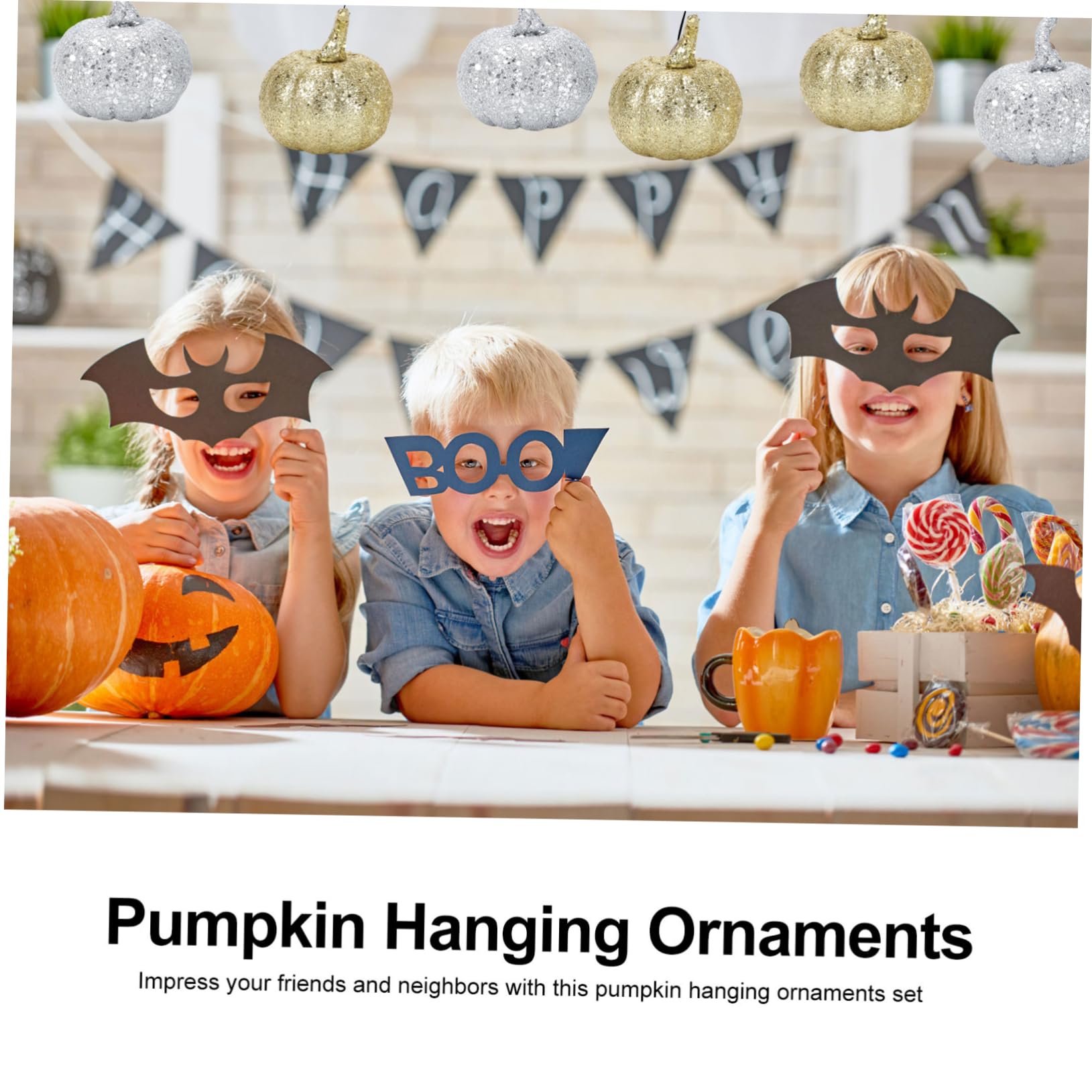 Cabilock 60stücke Kürbis Dekoration Kunststoff Für Halloween Bastelbedarf Für Und Garten Deko Halloween Mit Bunten Kürbisanhängern