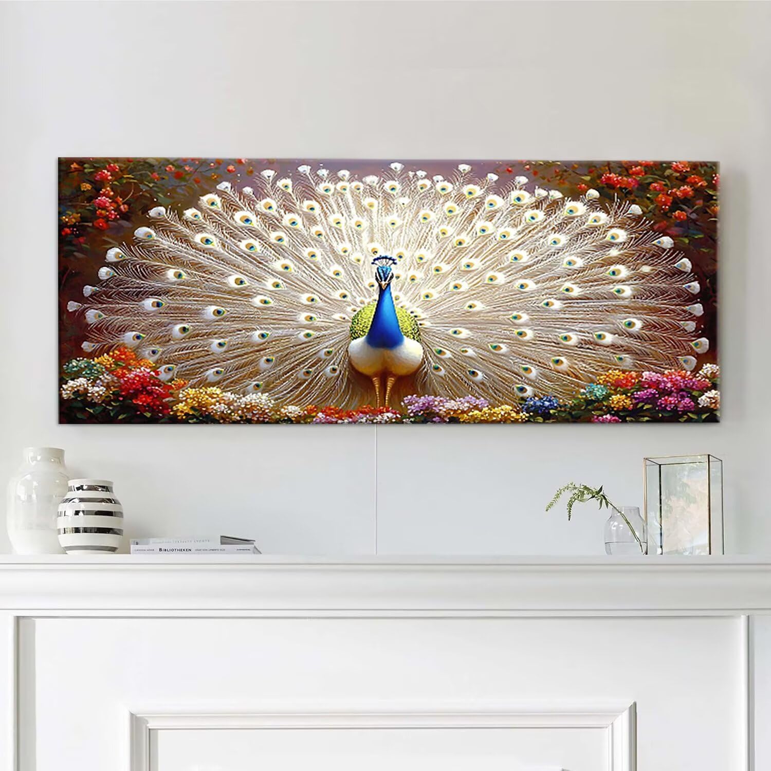 Zestaw do malowania po numerach, dla dorosłych, początkujących, pawie zwierzęta do malowania po numerach, zestawy płócienne, DIY, obraz akrylowy, do domu, na ścianę, do sypialni, gabinetu lub biura
