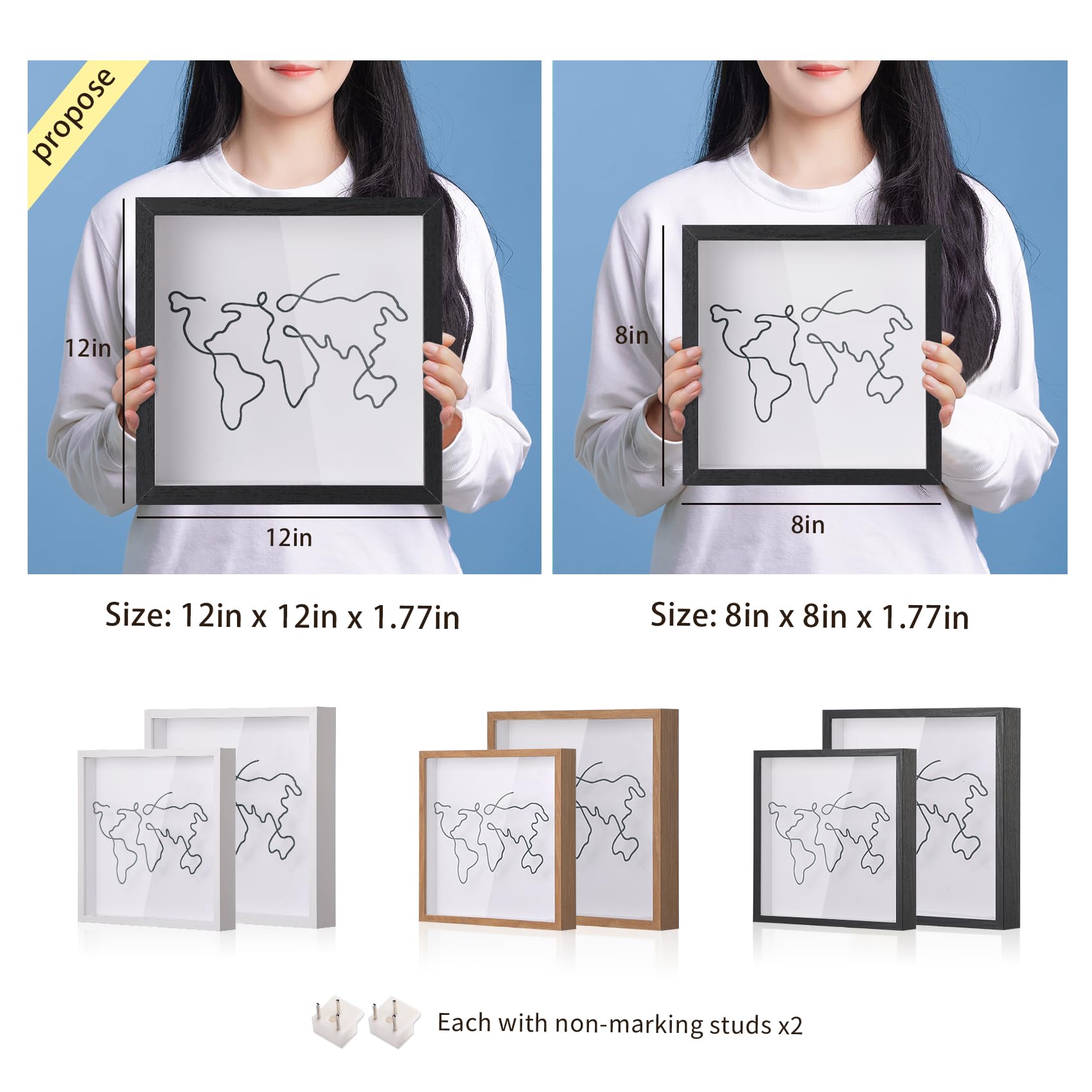 MGLIFEUL Travel Shadow Photo Keepsake Memory Box Ticket Keepsake Honeymoon Fund Box with Slot Frame Adventure Best Gift for Keepsake International Traveler Women Men People Who Travel Hiker Unique