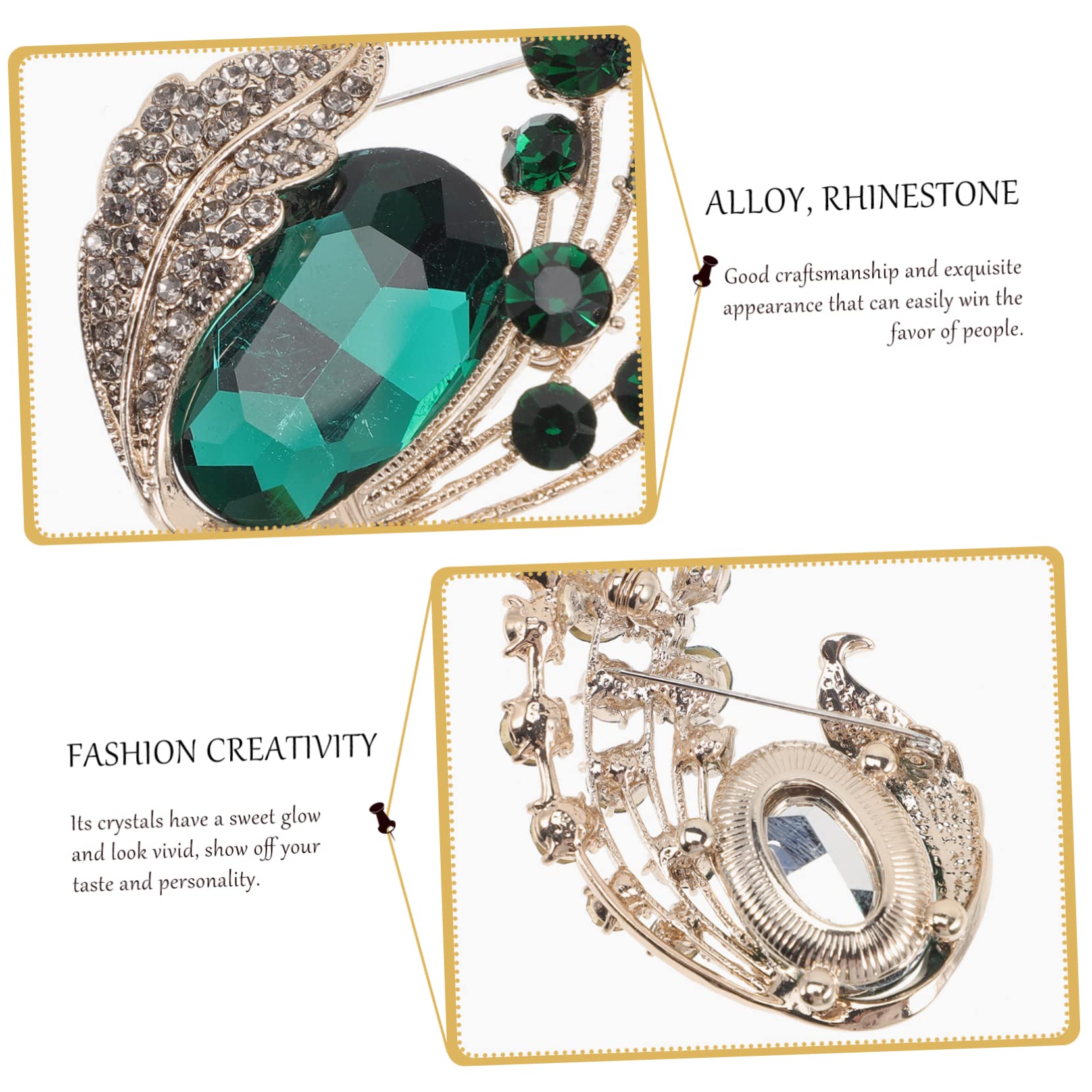 4 Piezas Broche De Cristal Abrigo Broche Clip Tapas Para Las Mujeres Brillante Ropa Pin Sombrero Para Las Mujeres Pendientes De Pavo Real Para Las Sombreros