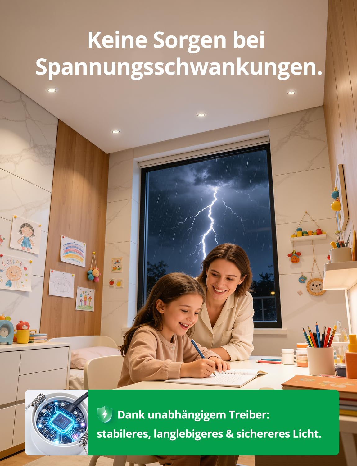 BOJIM Einbaustrahler LED Bad Küche Deckenspots Energieeffizienzklasse B | Spots 230V IP44 Schwenkbar, Weiß, 3000K Warmweiß, 68mm - 80mm Lochmaß, Flach, 4.7W, 10er Set