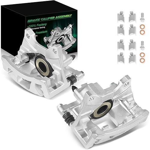 Rear Disc Brake Caliper Assembly with Bracket Fit for:-Dodge Nitro 2007 2010-2011, for:-Jeep Wrangler 2012-2018, Liberty 2008-2012 3.6L 3.7L 3.8L 4.0L OE# 18-B5047, 18-B5046 (2 Pack)