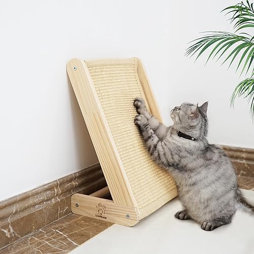 LOVMIOAW Rascador para gatos, rascador de gato en forma de L para gatos de interior, rascador de gatos de tres modos, protector de muebles de sisal