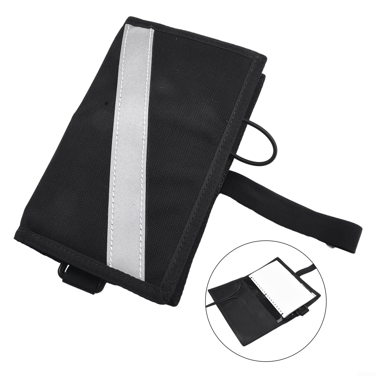 Underwater Scuba Diving Wet Notes Book 50 Page Waterproof Write Paper Refill 2 Slates Bungee Lanyard Elastic Bookmark(Reflective)