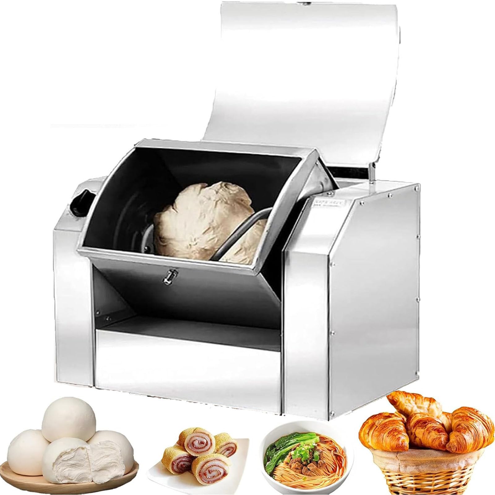 AYCDL Commercial Dough Mixer, Electric Food Stand Mixer, Stainless Steel Mixing Machine for Home and Bakery,5kg,3kg