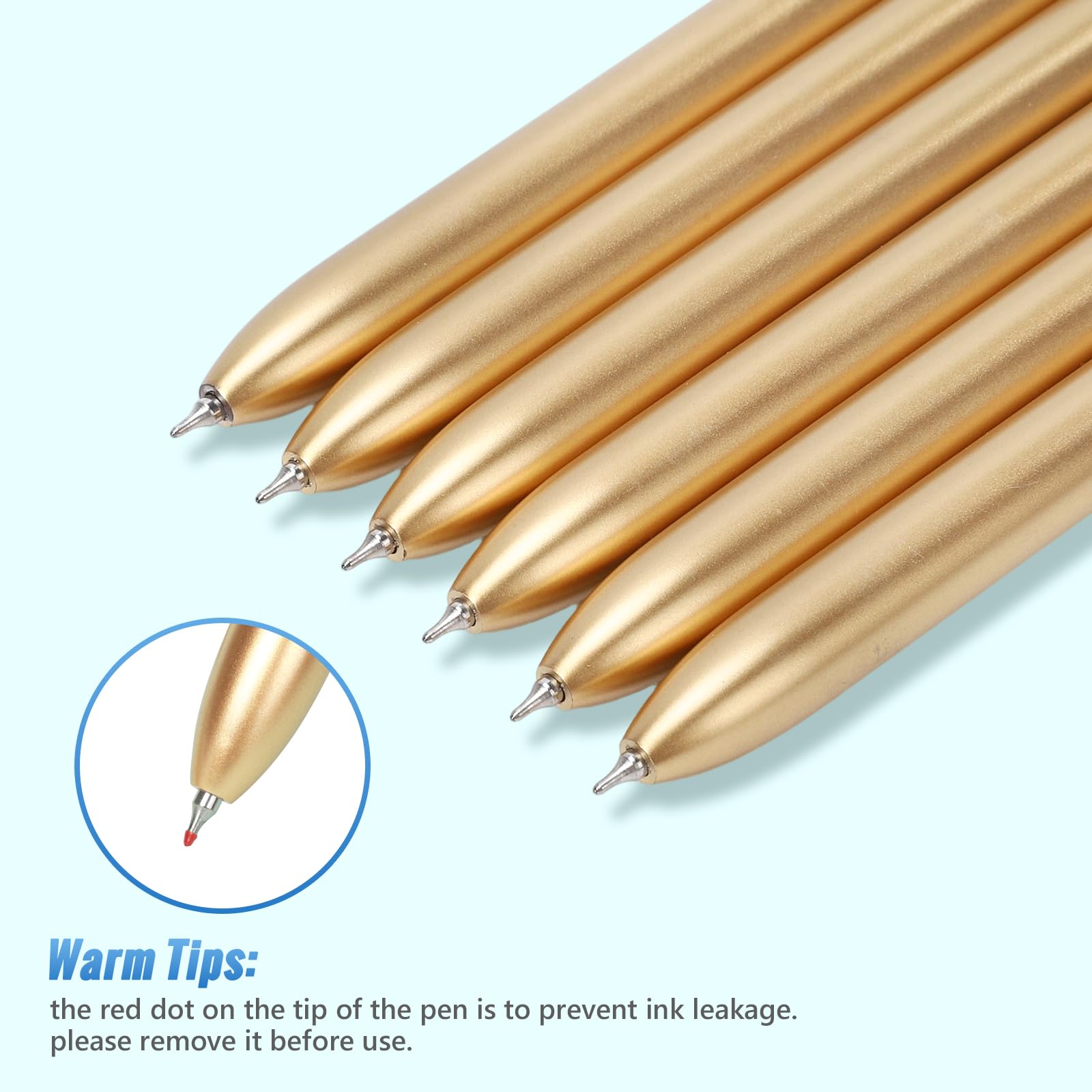 Paquete de 12 bolígrafos retráctiles, bolígrafos de tinta negra de 0.5 mm, bolígrafos dorados de metal para una escritura suave, suministros escolares de oficina con clip de bolsillo, caja