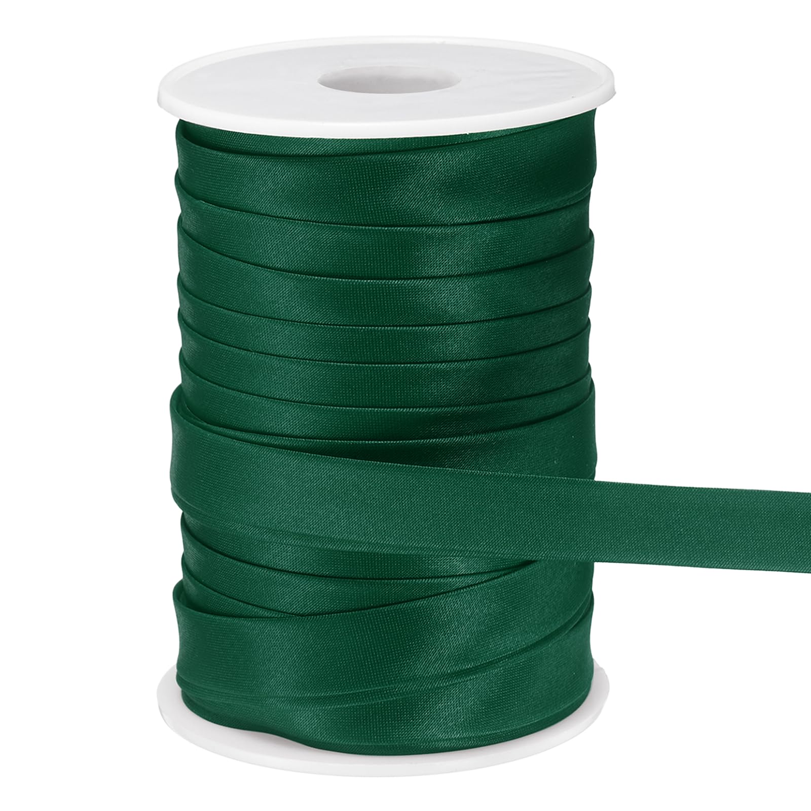 sourcing map Double Fold Bias Tape 5/8" x 25 Yds Dark Green — image 1