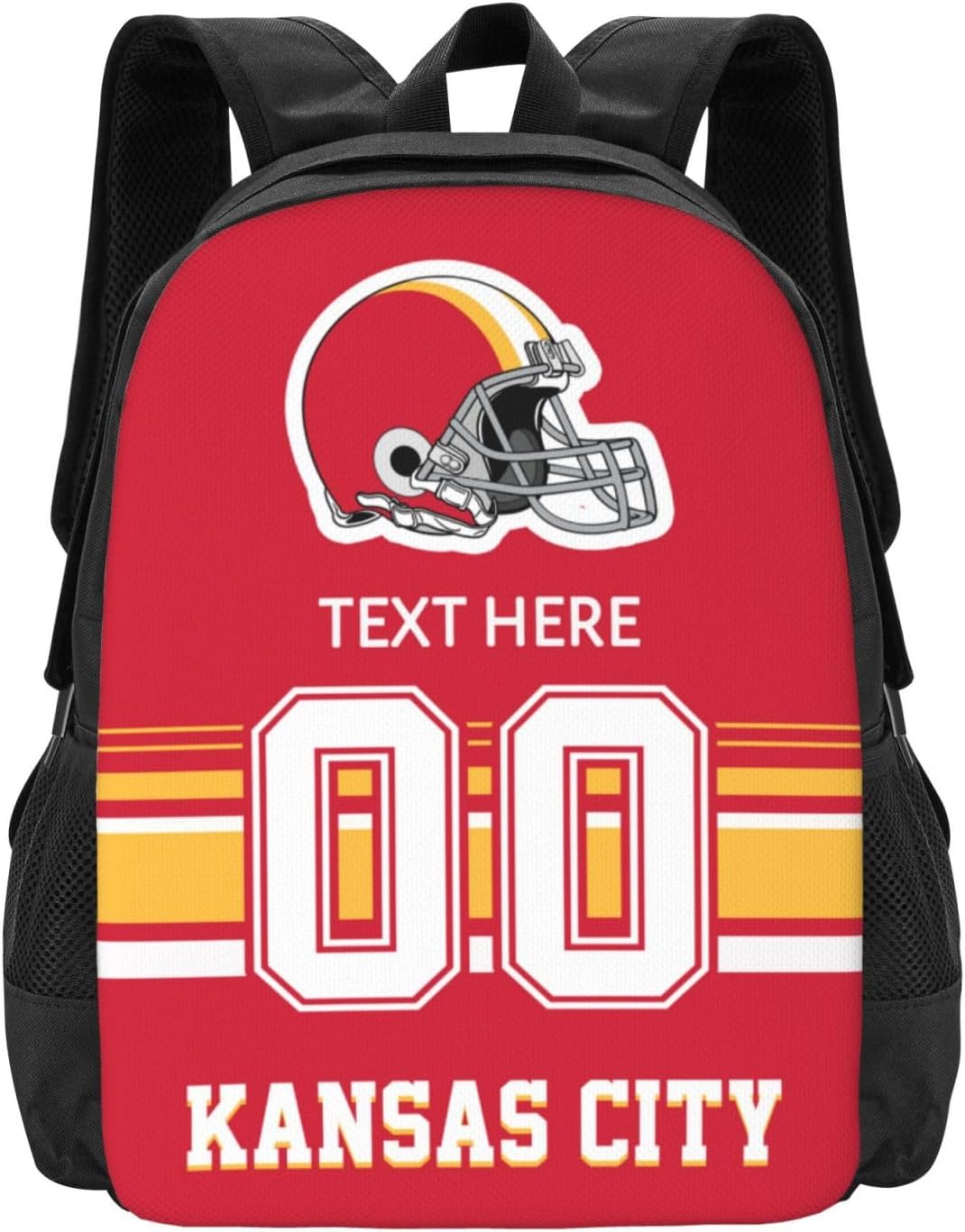 Custom Kansas City Backpack, Personalized Name and Number Backpack High Capacity Custom Football Gift for Men Women Fans