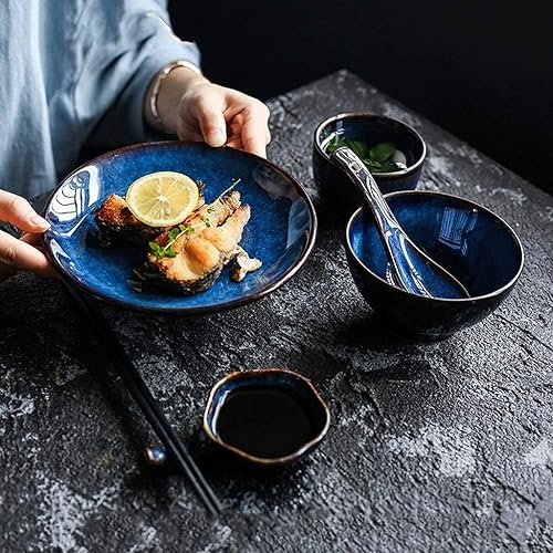 Miniatura 4 de TATSEN Cereal Bowl Set Bowls Cerámica Bowl Hotel Restaurant Table Home Cerámica Plato Set Hotel Clubhouse Vajilla Suministros Cuatro o Cinco Juegos