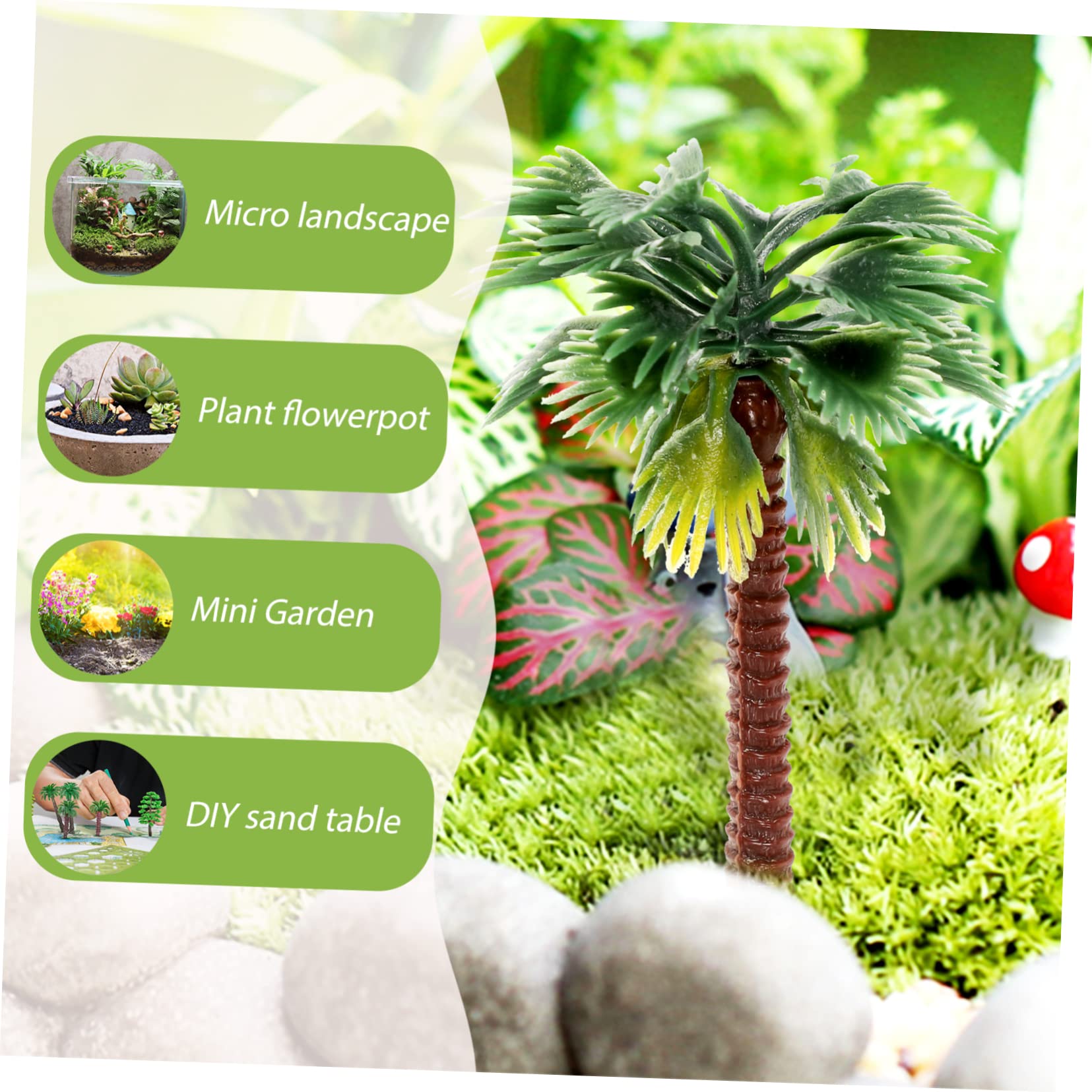 SUPVOX 3 Juegos Juego De Miniárboles Arboles Artificiales Maquetas Construccion Modelos De Palmeras Árboles Paisaje Ferrocarril Árbol Falso En Miniatura Paisajes DIY Arboles 30 Uds * 3
