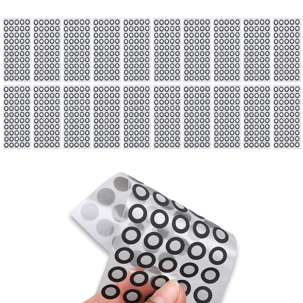 3D Scanning Marker, 1000 Pcs ID 6mm OD 10mm High Reflection Strong Adhesion 3D Tracking Dot Reference Point Marker for Scanning Tasks, Motion Capturing Fields