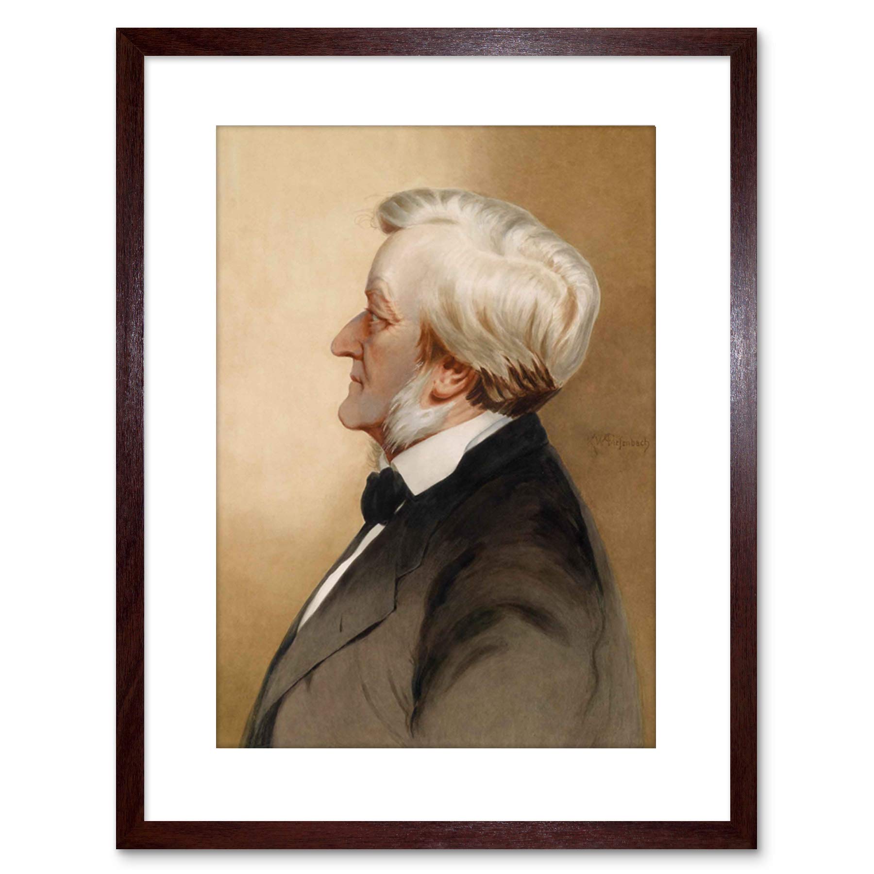 Wee Blue Coo PAINTING PORTRAIT DIEFENBACH COMPOSER RICHARD WAGNER FRAMED ART PRINT F97X10899