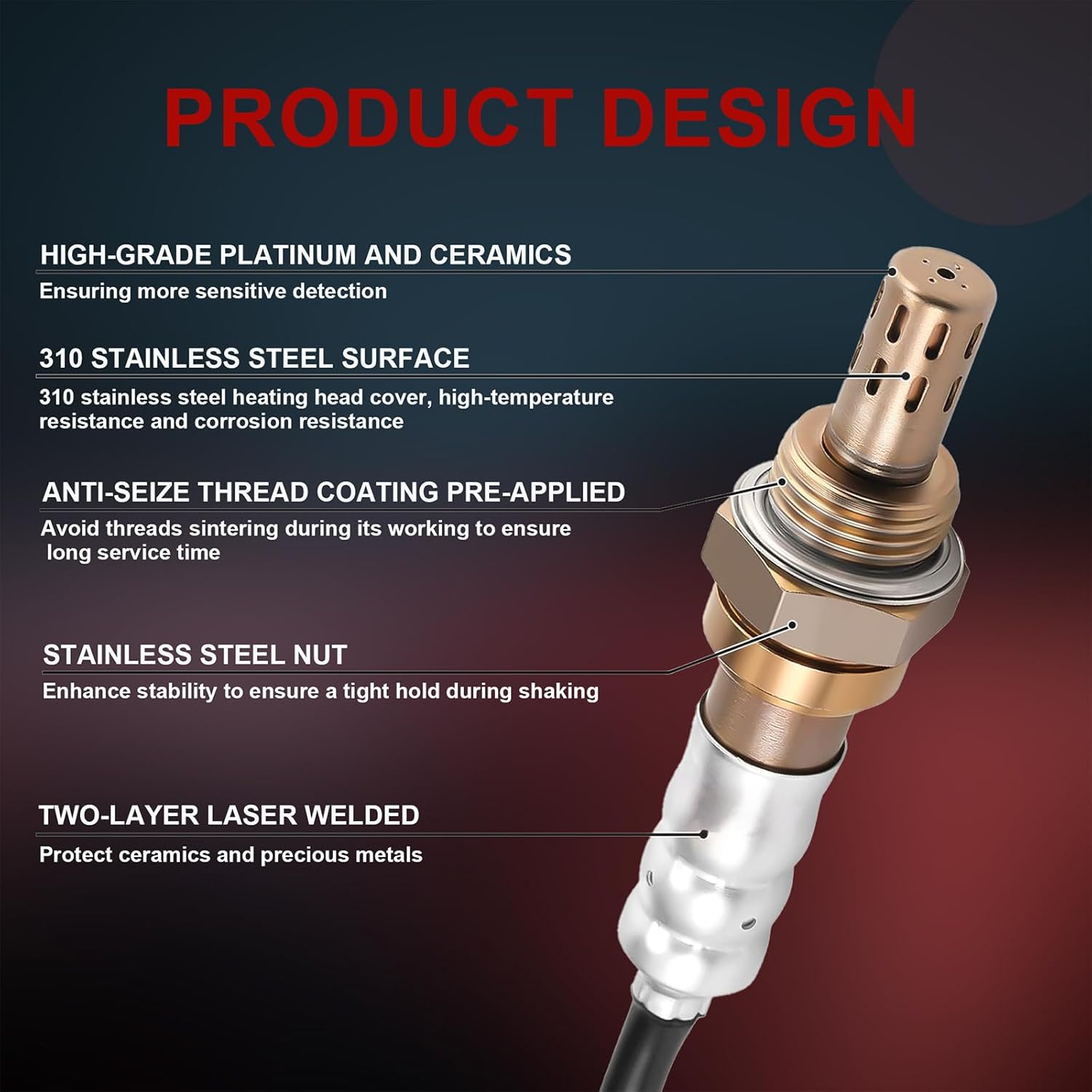 2PCS Oxygen O2 Sensor 234-9091 234-4462 Upstream Downstream for Honda Accord 2008 2009 2010 2011 2012 EX EX-L LX LX-P LX-S SE 2.4L L4 CR-V CRV 2007-2011 Acura TSX 2009-2014 336531R40A01 36532R40A01