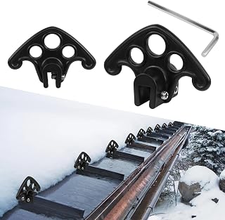50 Pack Plastic Snow Guards for Standing Seam Metal Roofs Snow Guard Ice Stops Break- Avalanche Prevention (Includes Set Screws)