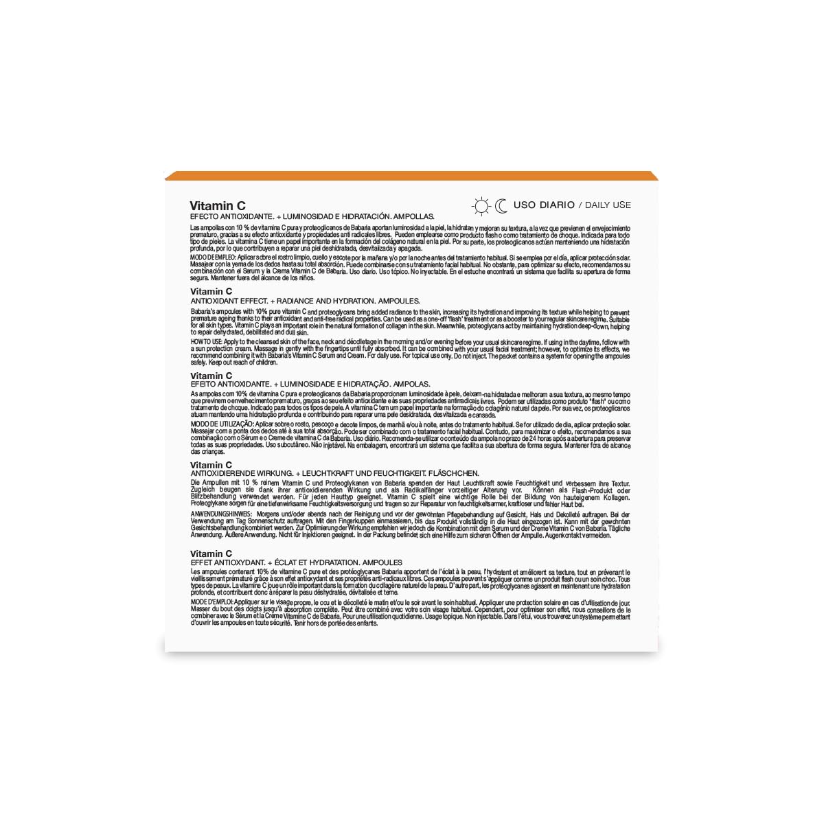 BABARIA Vitamin C Antioxidant Ampoules - 5 units of 2ml