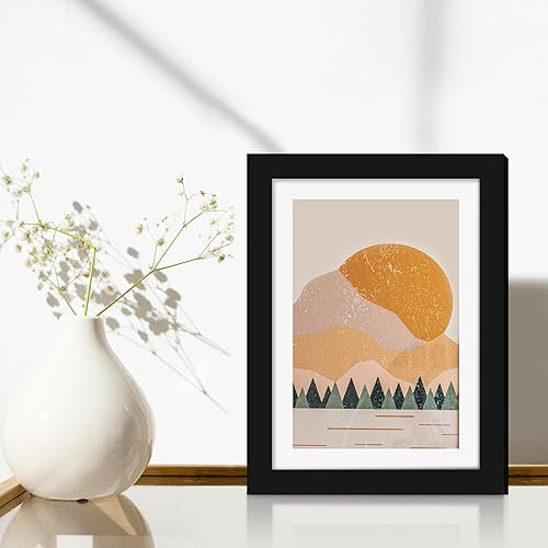 Vista 48 de Picrit Juego de 7 portarretratos de 5 x 7 pulgadas, para exhibición de 5 x 7 con paspartú o de 4 x 6 sin paspartú, marcos de fotos para montaje