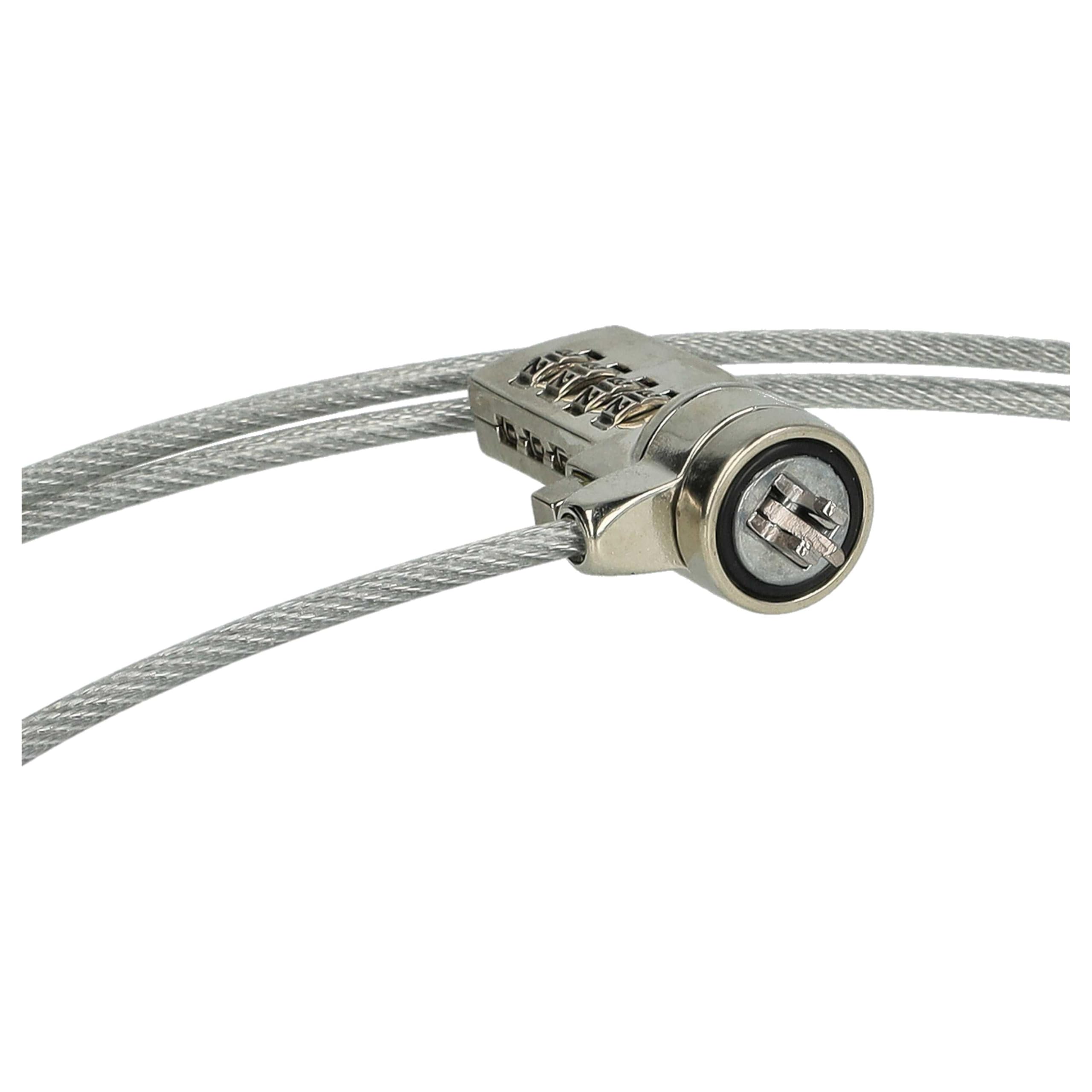 vhbw 10x Kensington per Laptop Notebook - Cavo di Sicurezza con Serratura a Combinazione numerica, 1,8 m