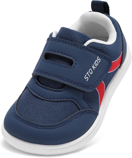 STQ KIDS Toddler Barefoot large orteil Box Chaussures Garçons Filles Sneakers Tennis Casual Première marche Préscolaire Non Glisser respirant léger Confortable