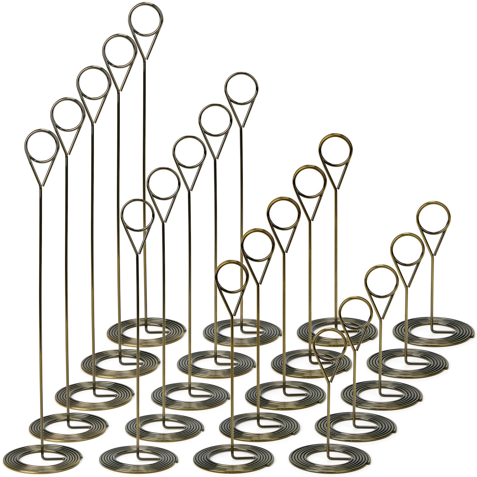 20 Pcs Table Number Holders 4/6/8/10 Inch Place Card Holder, Bronze
