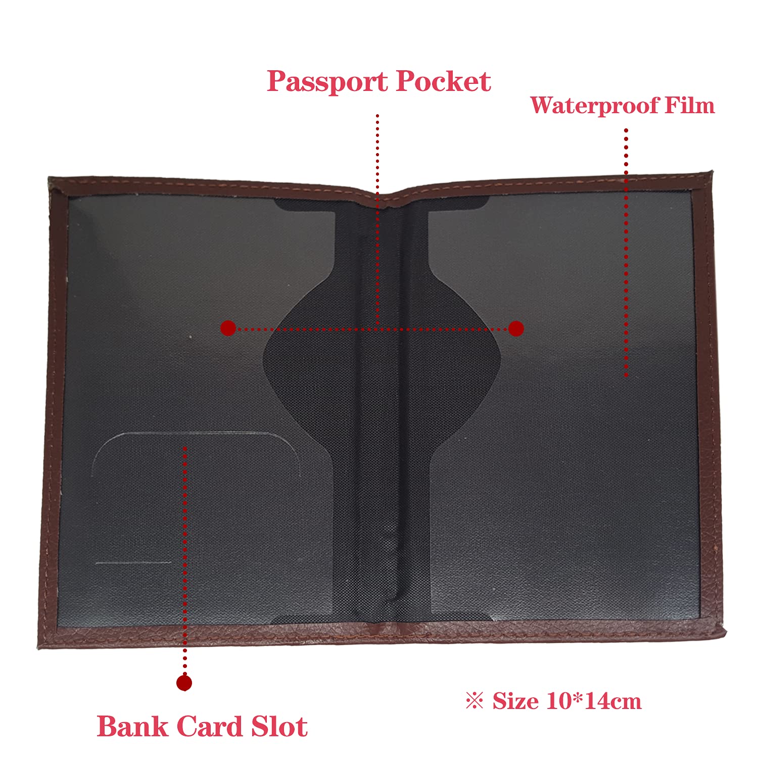 Porte Passeport Housse Protège Passeports Cuir Pochette étui pour Passeport Voyage Protection Housse de Passeport (Marron)
