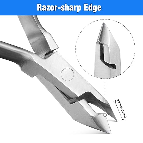 Miniatura 5 de Juego de pinzas de cutícula y empujador de cutículas, juego de herramientas de manicura  Herramienta profesional de acero inoxidable para quitar