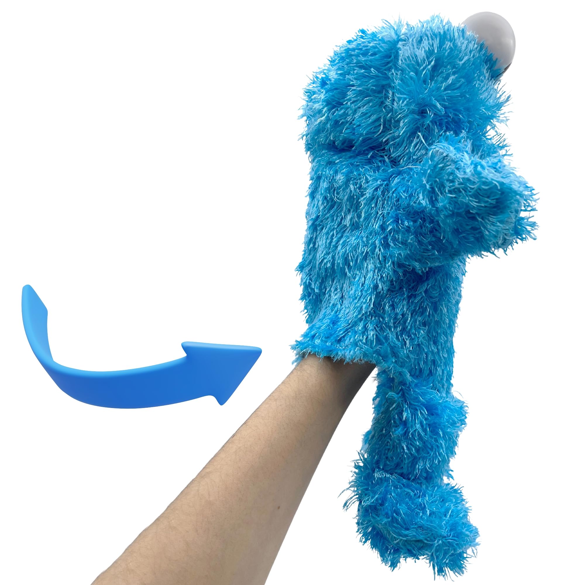 Marioneta Mano Peluche de Monstruo de Las Galletas, Títere de Mano de Monstruo de Las Galletas, Marioneta Barrio Sésamo, Algodón de Felpa y PP, Tamaño 30 cm, Diseño Monstruo de Las Galletas