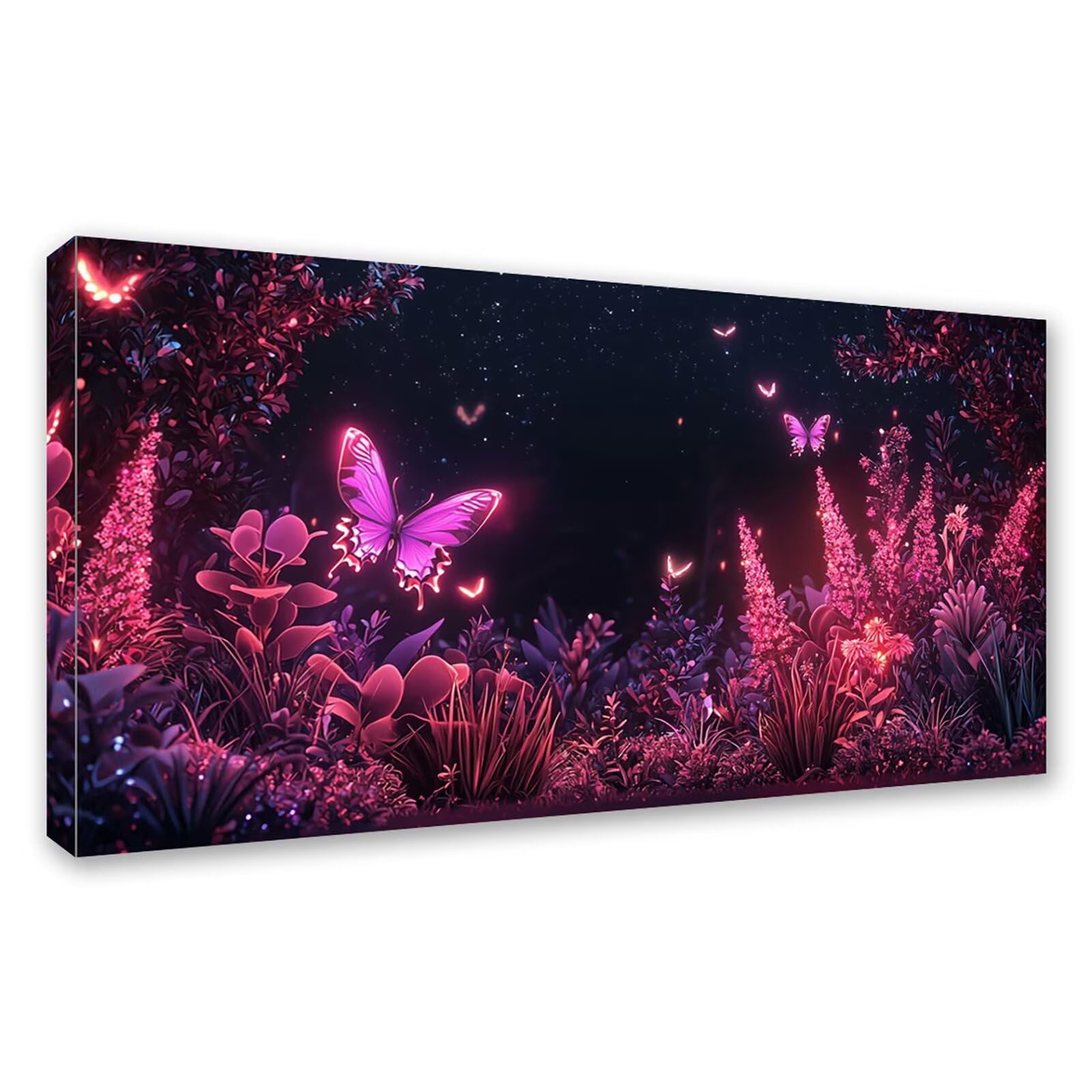 Diamond Painting Schmetterling Diamant Painting Bilder Erwachsene Landschaft, DIY Set Erwachsene Crystal Art, 5D Diamond Art Viereckige Steine Stickerei Kreuzstich für Zimmer Deko 160x80cm 0J-976