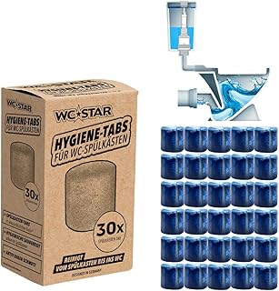 30x Spülkasten-Frische-Tabs für Sauberkeit & Frische vom Spülkasten bis ins WC | Ideale Lösung für Spülkästen mit Einwurfschacht, langanhaltende Aktiv-Frische im gesamten System