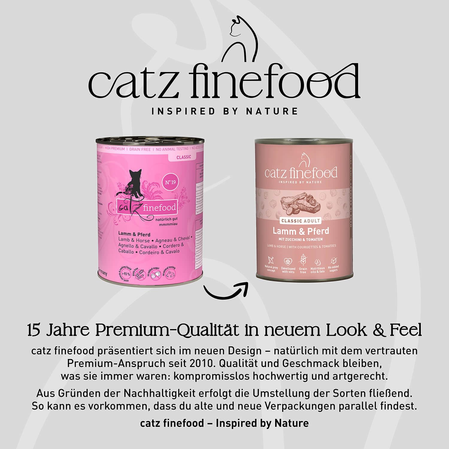 catz finefood Classic Collection Katzenfutter nass XXL Mix-Paket - Gourmet Nassfutter für Ihre Katze ohne Zucker & Getreide, glutenfrei - mit hohem Fleischanteil, Made in Germany (12 x 400g Dosen)