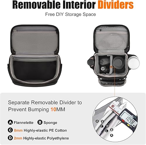 Miniatura 4 de Cwatcun Bolso bandolera para cámara pequeña, bolsa bandolera para cámara, impermeable, para fotografía de viaje, para Canon, Nikon, Sony, Fuji