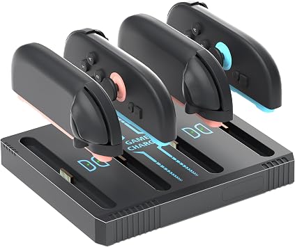 Charging Dock for Nintendo Switch 2 Joy-Con Controllers Organized Storage Stand for Switch 2 Accessories, Bi-Directional Design, LED Indicators & Overcharge Protection