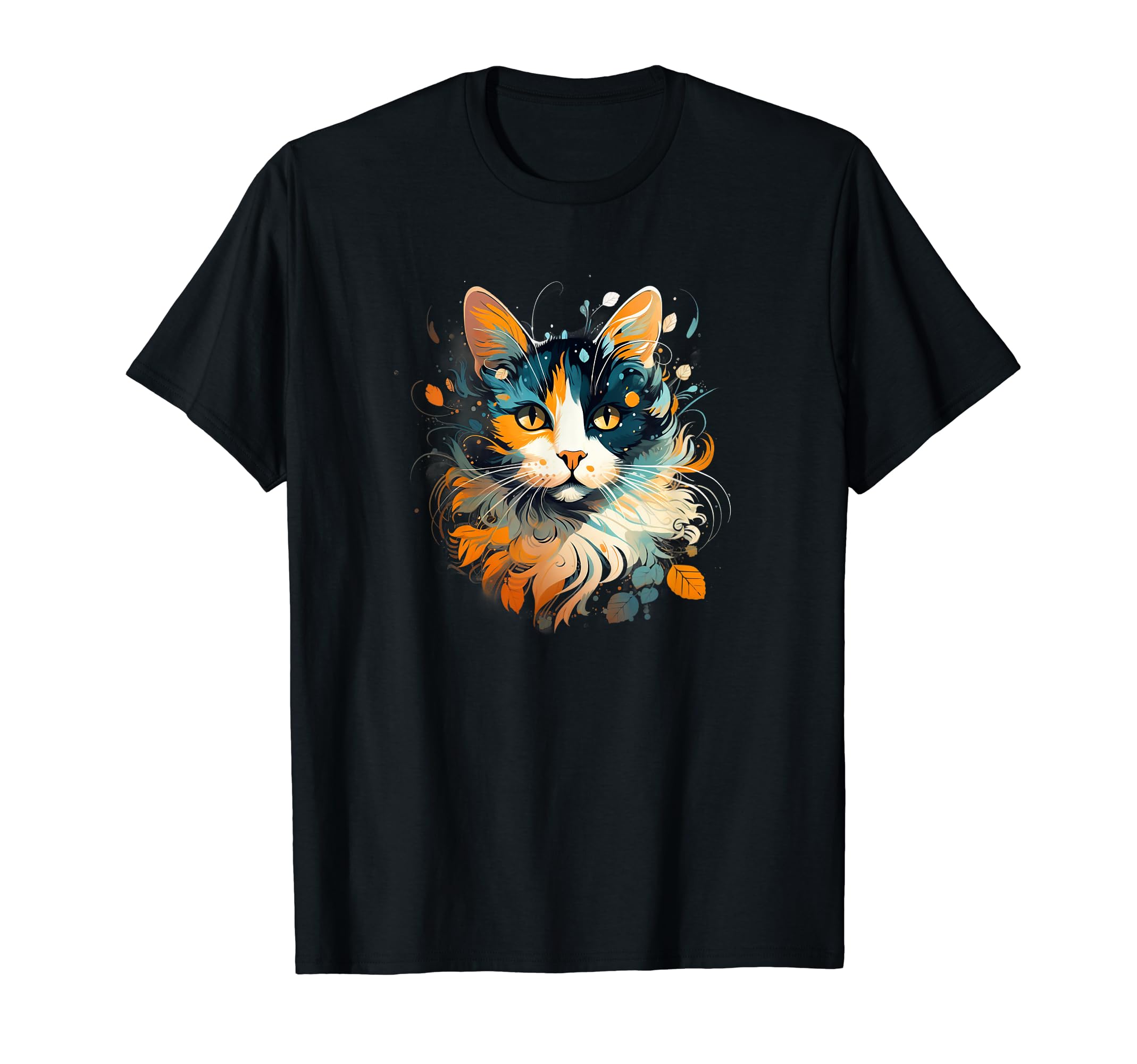 Funny Calico Kitty Owner Gifts Shirts & HoodiesBeautiful Art Calico Cat Lover T-Shirt
