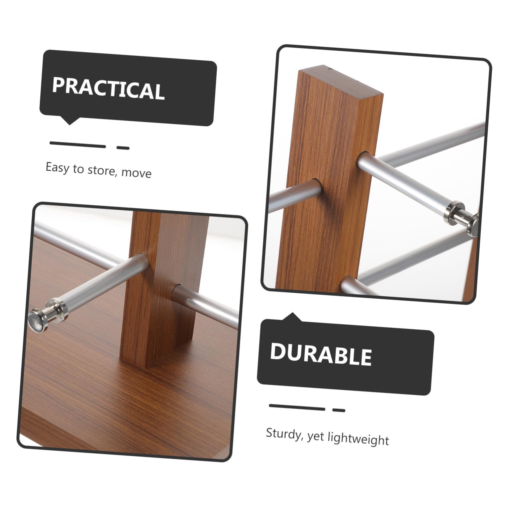 Alipis Vintage Brillenständer Mehrschichtiges Brillenregal Aus Holz Und Aluminium Mit Fächern Stilvoller Sonnenbrillenhalter Und Organizer Zur Platzsparenden Brillenaufbewahrung Präsentat